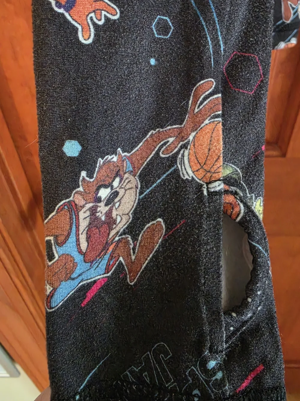 Black 'Mad Hops' Basketball Graphic Long-Sleeve Pajama Top
